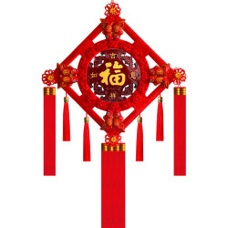 百绣红 中国结 28*70cm