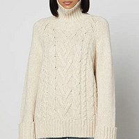 GANNI Cable Knit 女士高领针织衫