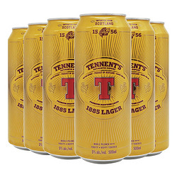 TENNENT 替牌 拉格精酿  黄啤酒 整箱 英国进口 替牌500ml*6听装 新旧包装随机发货