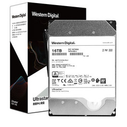 Western Digital 西部数据 WD） 企业级nas服务器存储机械硬盘6T8T10T12T14T16T18T 7200转 16TB 氦气  WUH721816ALE6L4