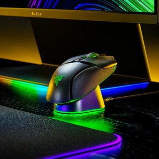 RAZER 雷蛇 巴塞利斯蛇 V3 专业版 2.4G蓝牙 多模无线鼠标 30000DPI RGB 黑色