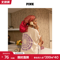 4折起|维密小美人鱼同款PINK百搭休闲宽松运动健身圆领T恤女上衣