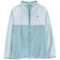 Carter's 孩特 Fleece Cozie 女童拼色拉链外套