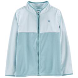 Carter's 孩特 Fleece Cozie 女童拼色拉链外套