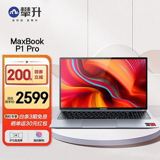 IPASON 攀升 MaxBookP1 Pro15.6英寸AMD锐龙R5商务办公手提轻薄笔记本电脑 R5-3500U 8G 512SSD