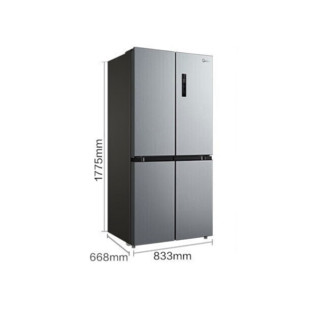 Midea 美的 BCD-480WSPZM(E) 风冷十字对开门冰箱 480L 榭湖银