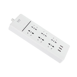 DELIXI 德力西 国标智能插排 6位五孔+3位USB 1.8米