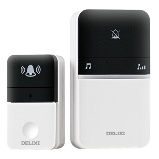 DELIXI 德力西 无线智能门铃 电池2V1款（两个按钮一个响铃）