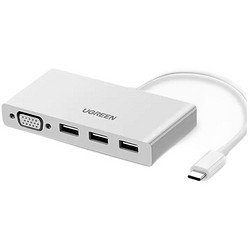 UGREEN 绿联 拓展坞 4合1 VGA+USB3.0x3