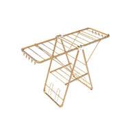 HOTATA 好太太 D-2131 折叠式落地晾衣架 130*45.5*94cm 香槟金