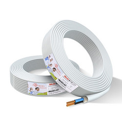DELIXI 德力西 电气电线电缆铜芯线国标护套线软线家用三芯RVV 3芯2.5平方 白色50米