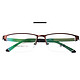 PLUS会员：目匠 半框光学眼镜框+1.67防蓝光近视眼镜（0-800度）