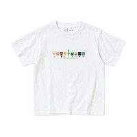 UNIQLO 优衣库 我的世界合作系列 男女童通用短袖T恤 453730 白色 110/56