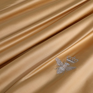 MERCURY 水星家纺 自然系列 世爵 长绒棉贡缎四件套 冰咖 1.5m床
