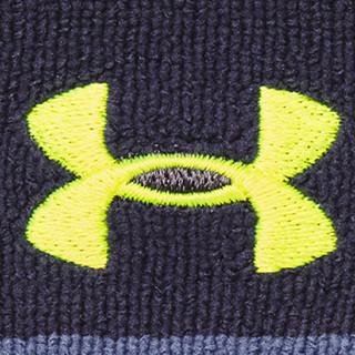 UNDER ARMOUR 安德玛 中性腕带 1373119-410 深蓝色 2条装