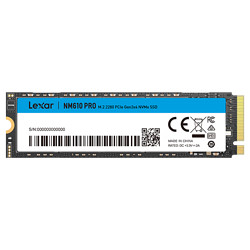 Lexar 雷克沙 NM610  固态硬盘1TB +M.2散热马甲 高效散热 SSD M.2 NVME 2280