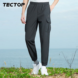 TECTOP 探拓 工装裤男秋冬季防风保暖户外服装休闲裤男装多口袋耐磨裤子 男深灰 XL