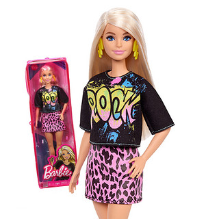限地区：Barbie 芭比 时尚达人之摇滚T恤少女 GRB47