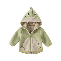 DAVE&BELLA 戴维贝拉 男女童通用连帽摇粒绒外套 DBX14462-B 小恐龙 110码