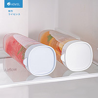 日本Asvel冷水壶家用耐热凉水壶大容量冰箱塑料密封凉白开水瓶 白色1.1升