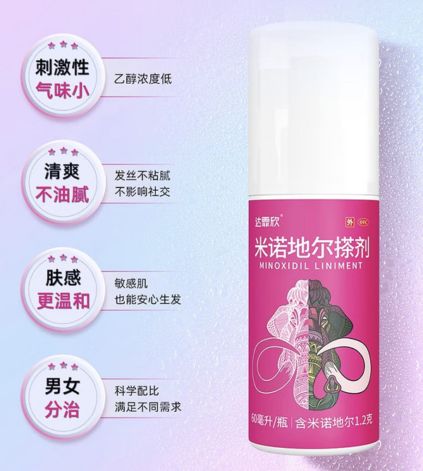 达霏欣 2%米诺地尔酊搽剂 60ml