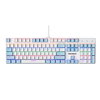 机械革命 耀K330浩渺双生蓝白 机械键盘  104键混彩背光键盘 红青俩轴