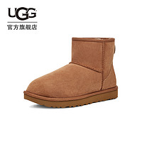 UGG 2022秋冬女士防泼水防污羊毛皮一体休闲舒适雪地靴 1016222