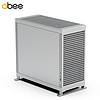 abee PIXEL ONE全铝机箱 三向互换/垂直布局/像素拼图/4090/标准EATX/双360冷排/CNC精雕工艺 银色