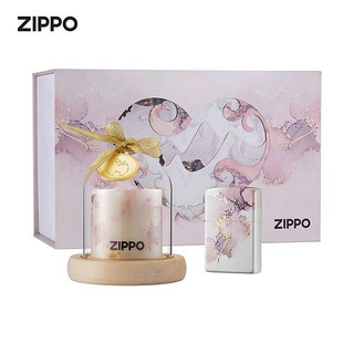 ZIPPO 之宝 打火机 zippo爱情染色机 桃雾香薰蜡烛礼盒 LZERAZ35-0034-C01 防风火机