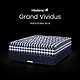  Hastens 海丝腾Grand Vividus手工缝制天然材质瑞典进口定制独立床 蓝白印花 183*213cm　