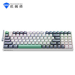 MACHENIKE 机械师 K500有线机械键盘热插拔游戏键盘RGB背光键鼠 K500红轴-94键+M721双模-象牙白