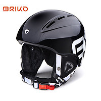 BRIKO 意大利进口专业滑雪头盔儿童专用 KODIAKINO青少年头盔 安全轻巧 黑色-1LH0 M