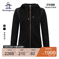 Munsingwear 万星威 高尔夫服装女士外套22冬季新品女装保暖舒适连帽夹克时尚运动卫衣 N100 LL