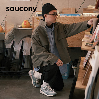 saucony 索康尼 男女运动休闲鞋小青瓷经典复古情侣款 SHADOW 6000 S79033-1 灰绿 38.5