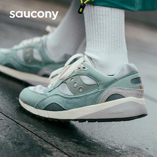 saucony 索康尼 男女运动休闲鞋小青瓷经典复古情侣款 SHADOW 6000 S79033-1 灰绿 38.5