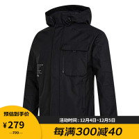 adidas 阿迪达斯 男装秋加绒保暖运动休闲舒适防风户外连帽夹克HD0355黑色 L