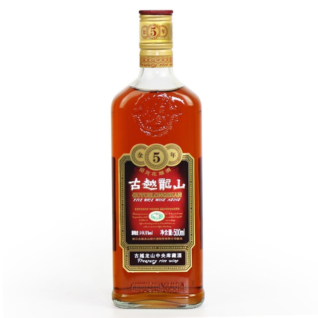 88VIP、今日必买：古越龙山 金五年15度半干型花雕酒500ml*6瓶
