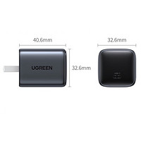 UGREEN 绿联 CD319 氮化镓充电器 Type-C 30W 黑色