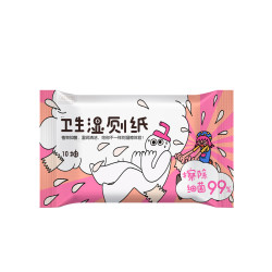 妇炎洁 湿厕纸迷你小包男女性洁厕湿巾10抽*10包