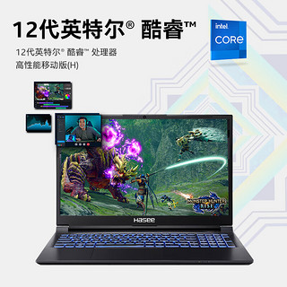 Hasee 神舟 战神T8-DA5NS 16英寸游戏本（i5-12500H、16GB、512GB）