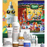 Kiehl's 科颜氏 圣诞倒计时高保湿面霜礼盒 10件装（爽肤水250ml+面霜50ml+洁面30ml+保湿霜14ml+爽肤水40ml+活霜7ml+精华4ml+A醇精华1.5ml+精华乳5ml+隔离5ml+礼盒）