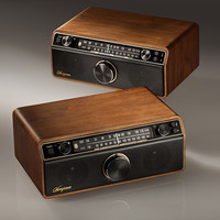 山进 WR-12BT PLUS 桌面 复古蓝牙音箱 胡桃木色