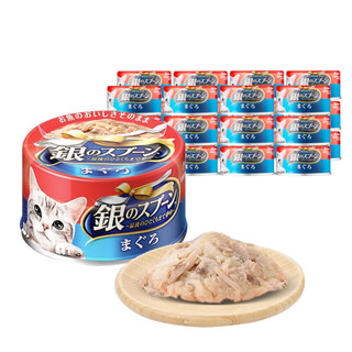 Gaines 佳乐滋 猫零食 银勺 金枪鱼鲣鱼猫罐头 70g*24罐