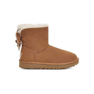 UGG Bailey Bow Novelty系列 女士短筒雪地靴 1138172 栗色 36