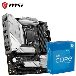 MSI 微星 MAG B660M MORTAR WIFI DDR4 迫击炮 主板+Intel 酷睿 i5-12400F 盒装 板U套装