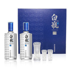 泸州老窖 泸州白瓶酒 52%vol 浓香型白酒 500ml*2瓶 礼盒装