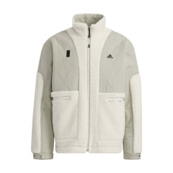 adidas 阿迪达斯 秋冬新款武极男装拼色保暖羊羔绒立领夹克上衣经典时尚运动外套