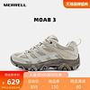 MERRELL迈乐男女同款户外徒步鞋MOAB3新款防滑耐磨减震透气登山鞋 45 浅棕黄色（男）