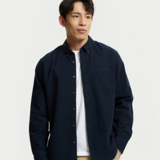 Abercrombie & Fitch 男士长袖衬衫 306456-1 海军蓝 XS