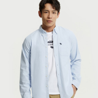 Abercrombie & Fitch 男士长袖衬衫 306456-1 浅蓝色 XS